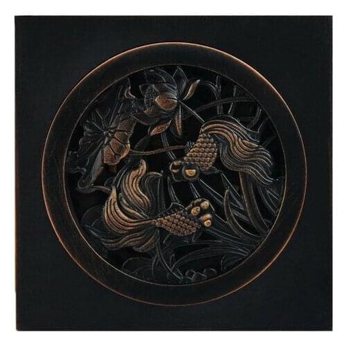 Black Oil Rubbed Brass Bathroom Floor Anti-odor and Insect-Proof Shower Drain Dhr006