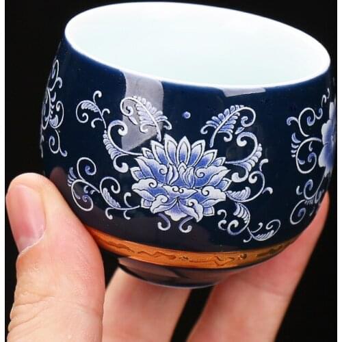 Jingdezhen Enamel Handmade Ceramic Tea Bowl Large Cup Master Cup Custom Kung Fu Tea Set Wholesale