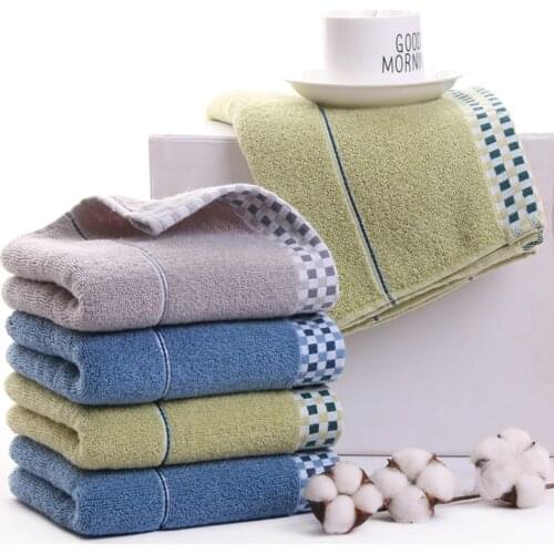 Cotton Plaid Towel Supermarket Hotel Gift Creative Water Absorbent Towel