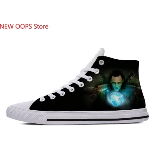 Dark World Loki Fashion Harajuku New Arrive Lightweight High Top Canvas Shoes Men Women Casual Breathable Sneakers