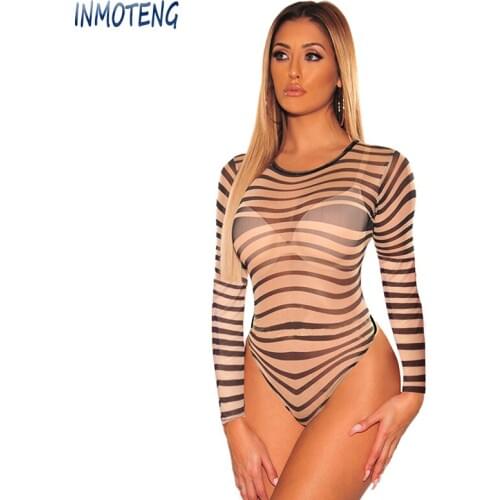 Женские прозрачные боди INMOTENG China At AliExpress