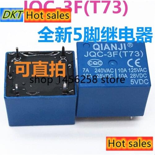 JQC-3F (T73)-5VDC DC5V eins-zu-eins 5 V 10A 5-pin leistungsrelais