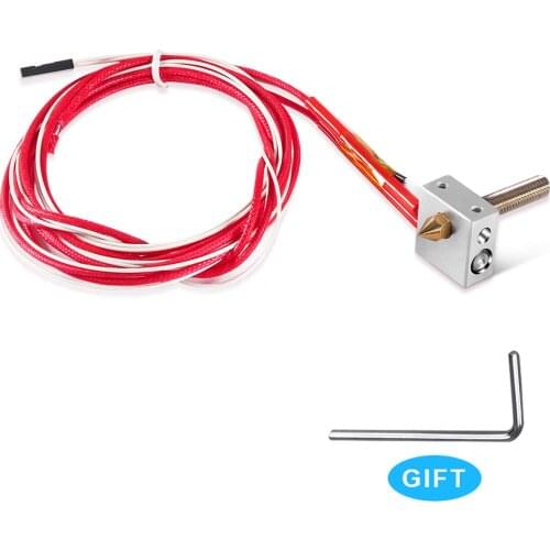 DIY Hotend Kit Nozzle MK8 Extruder Throat Heater 1.75mm/0.4mm Extruder Heater Block For Raprep i3 Anet A2 A8 3D Printer Parts