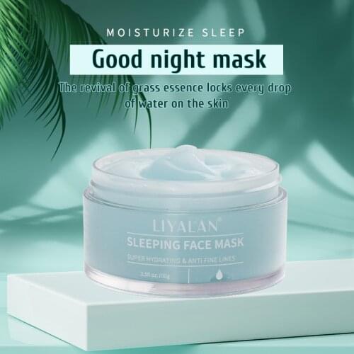 LIYAL'AN Facial Moisturizer Hydrating Skincare Collagen Crystal Night Glow Water Sleeping Face Cream Mask