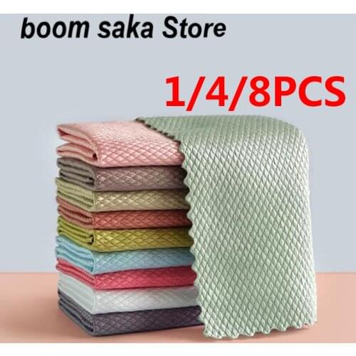 Non-stick Oil, Kitchen Daily Dish Towel, Dish Cloth, Kitchen Rag, Absorbent Scouring Pad ,thickened Table Cleaning Cloth