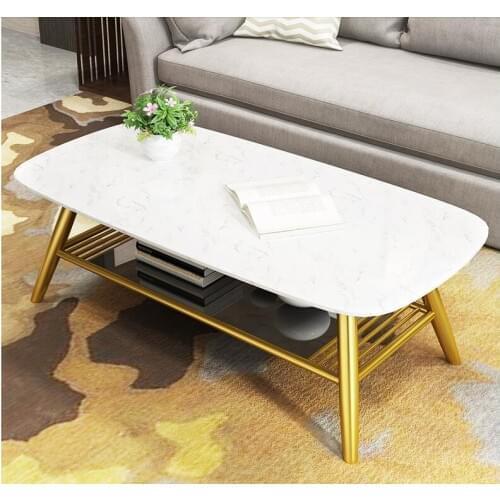 Nordic minimalist marble coffee table small apartment living room home modern creative rectangular table net red tea table