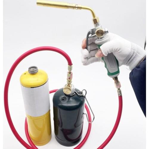 MAPP Gas Welding Torch Kit w/ 1.6m Hose For Soldering Outdoor Picnic Cooking Propane Cooking Brazing Heating Weld Soldering Gun