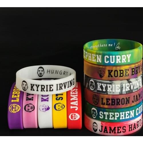 The wholesale price is $15 for 10 Star Head inspirational silicone urie Owen KOBE JAMES student basketball luminous Bracelet man