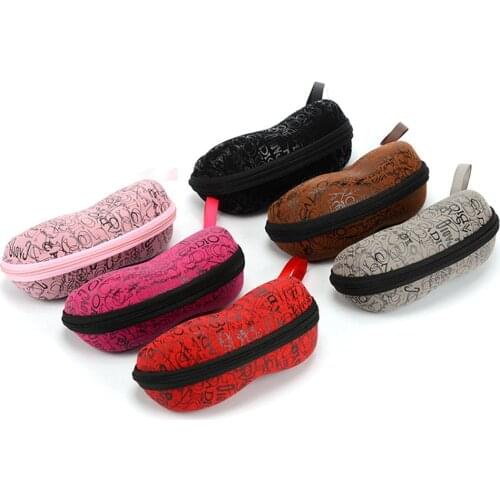 Portable Letters Zip Hook Glasses Protective Case Sunglasses Hard Storage Box Zipper Closure Car Shape Hardshell