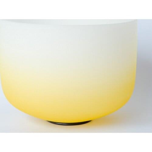 10 Inch E Note Half Color Sacral Chakra Meditation Quartz Crystal Singing Bowl
