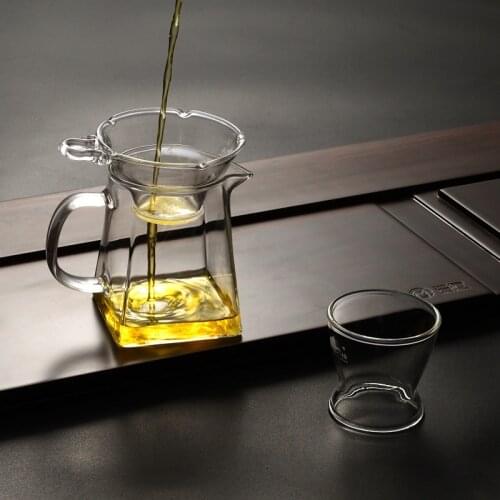 Transparent Coffee Filter Glass Tea Cup Set Screen Housewares Kitchen Tea Ceremony Accessories Filtro Cafe Coffeeware EI50CF