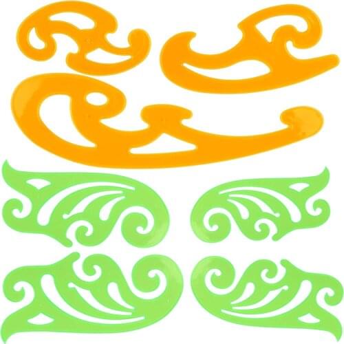 KAOBUY Templates Measuring Geometry Ruler Shape Stencils Drawing Set Plastic Geometric Drawing Painting Stencils Scale Drafting