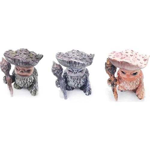 Fairy Mushroom Monster Elf Shaman Wizard Troll Statue Resin Crafts Creative Desk Modern Simple Home Furnishing Decoration