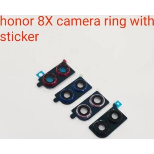 2PCS New Original Back Rear Camera Lens Glass Cover With Frame Holder For huawei honor 8X Replacement Parts four colors