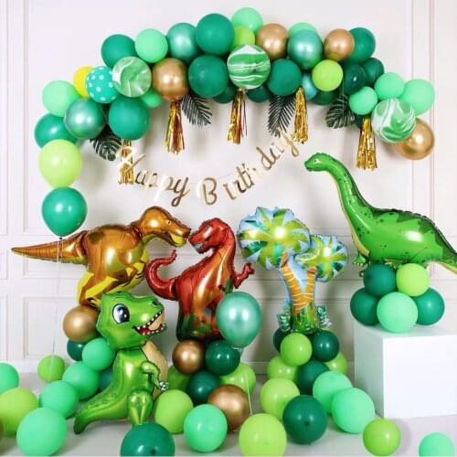 Dinosaur theme series aluminum foil balloon childrens full moon package party decoration venue layout
