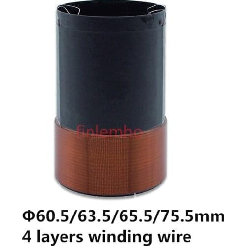 1PC Speaker Subwoofer Voice Coil 2.5/3 Inch 4 ohm 4 Layers Wire Car Bass Repair Part With Copper Wire Black Aluminum Former