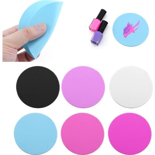 ANGELADY 1PC UV Resin Frame Round Pad Color Tone Pigment Palette Silicone Pad Jewelry Tools
