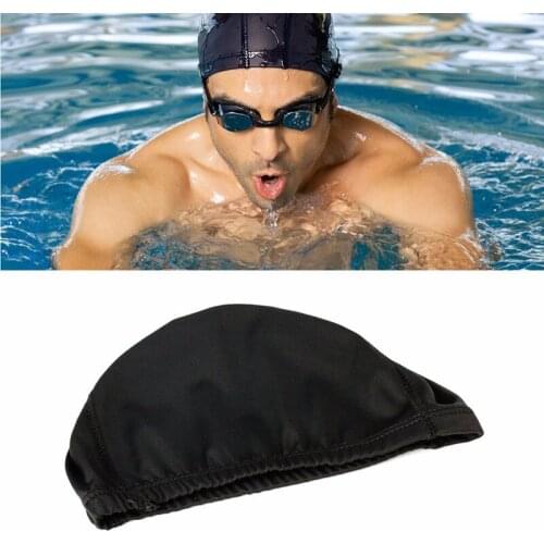 1Pc Men Women Durable Flexible Sporty Polyester Swimming Swim Cap Bathing Hat Unisex