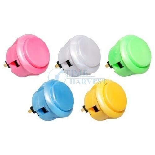 10pcs of Mercerized Push Button With A Build-In Microswitch 6 Colour Available button for Arcade Game Machine/game machine parts