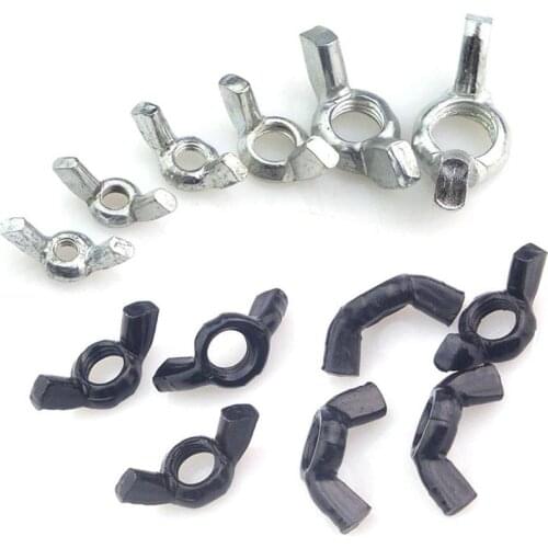 10pcs M3 M4 M5 M6 M8-M12 Butterfly Nut Galvanized Ears Screws Nuts Fastener DIN 315