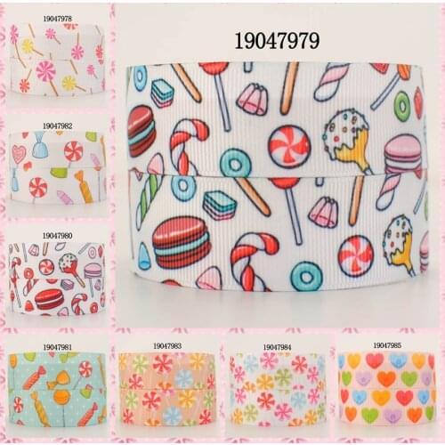 10yards -different sizes -Lollipop ribbon candy printed Grosgrain ribbon 19047978