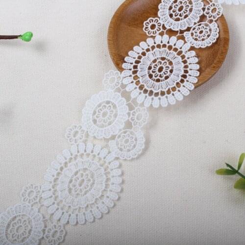 19yards width5.5cm white water soluble lace fabric ribbonNew 2018 DIY sewing material, clothing, home decoration accessories