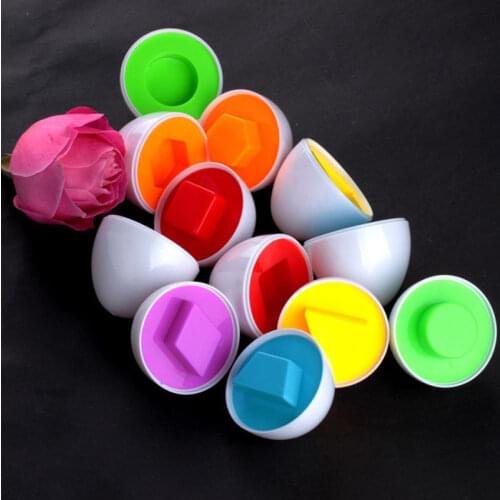 6Pcs/Set Brand New Learning Education Toys Mixed Shape Wise Pretend Puzzle Smart Eggs Baby Kid Kitchen Toys Tool