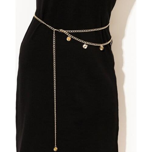 Aprilwell Lady Trendy Cross body Harness Waist Chain Female 2021 Fashion Y2k Belly Jewelry Gold Color Tassel Body Accessories