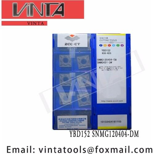 Free shipping high quality 10pcs/lots YBD152 YBC152 YBC251 SNMG120404-DM cnc carbide turning inserts