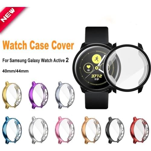 2pcs Screen Protector Case for Samsung Galaxy Watch Active 2 Ultra-Thin Soft Full Protection Cover for Galaxy Active2 40/44mm
