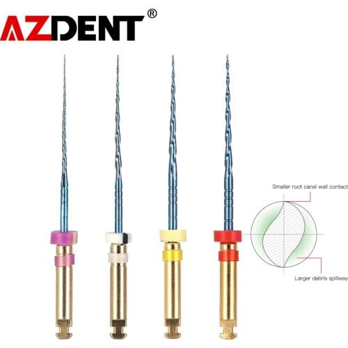 AZDENT Engine Use NiTi Rotary File Endo Root Canal Instruments Universal Engine Use Blue Endondontic Root Canal Dentist Tools