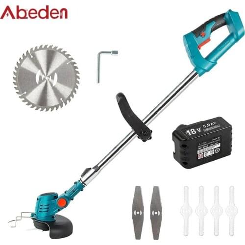 650W Electric Grass Trimmer Cordless Lawn Mower 18000r/min Cutting 140mm Remover Portable Pruning Garden Tools for Makita