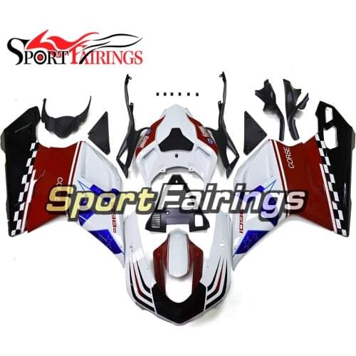 Injection Full Fairings For Ducati 1198 1098S 1098 848 2007 - 2012 08 09 10 11 ABS Motorcycle White Red Black Body Kits New Hull