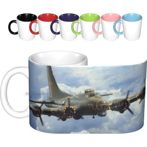 The Flying Fortress Ceramic Mugs Coffee Cups Milk Tea Mug B17 Flying Fortress B 17 Fying Fortress Boeing Memphis Belle Sally B