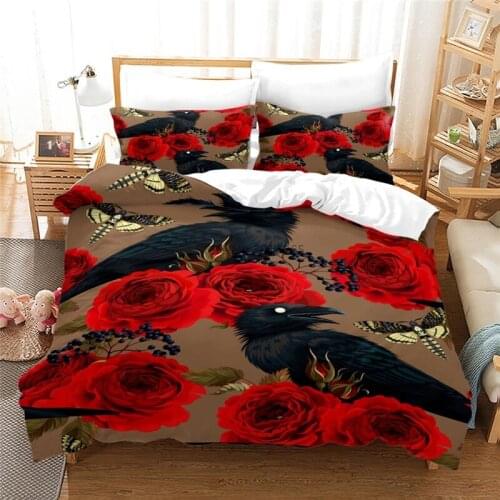 Deaths Head Hawk Moth 3D Duvet Cover Set with Pillowcase Bedding Set Single Double Twin Full Queen King Size for Bedroom Decor