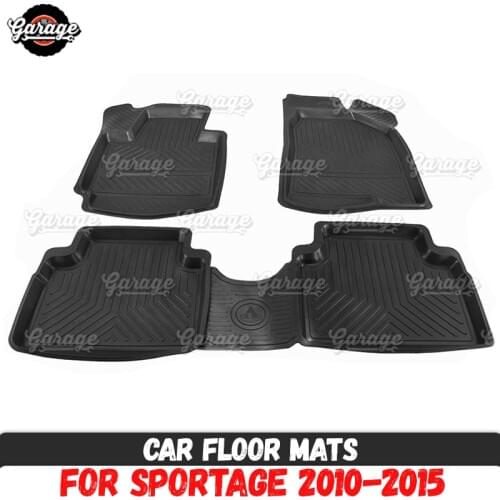 Car floor mats for Kia Sportage 2010-2015 rubber 1 set / 4 pcs or 2 pcs accessories protect of carpet car styling interior