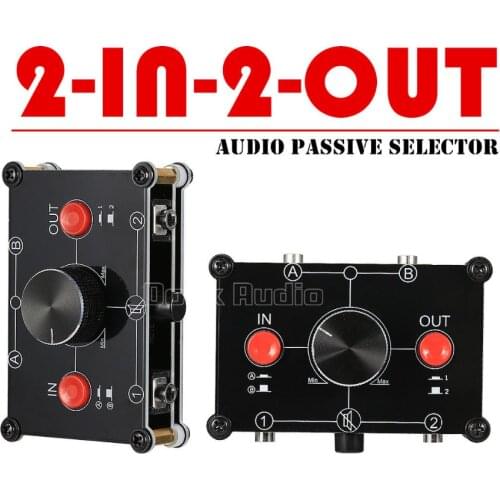 Little Bear Mini 2 In 2 Out 3.5mm Stereo Analog Selector Audio Switcher Passive Preamp Splitter