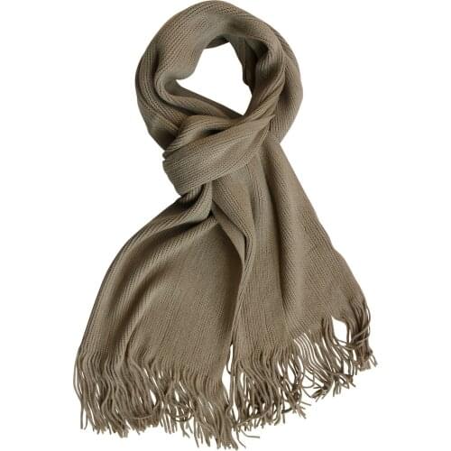 Mens Scarf Knitted Brown Green Khaki Men Fringed Plain Solid Colored Unique Scarf Fashion Scarfs Urban Trendy Urban Chic Style