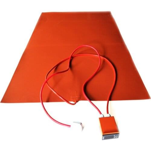 830*1250*1.5mm 220V 3200W Silicone Rubber Heater with digital thermostat on wire 3000mm lead wire