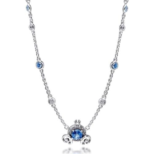 Genuine 925 Sterling Silver Collier Necklaces for Female Party Gift Women Jewelry Wholesale