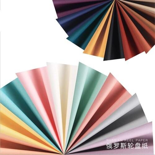 15pcs Korean Oxford Paper Russian Round Bouquet Wrapping Paper Flowers Waterproof Kraft Paper