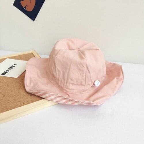 2020 new style solid color two sides Bucket Hat Fisherman Hat outdoor travel hat Sun Cap Hats for children boys and girls 84