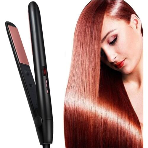Professional Hair Straightener Curler Hair Flat Iron Negative Ion For Hair Straightening Curling Iron Corrugation LED Display