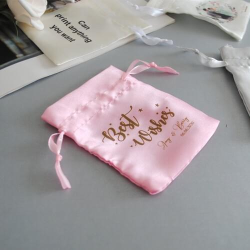 Pink Cute Candy Bags 10pcs Wedding Favor Gift Souvenir Bags Newest Sweet Holder Model Custom Print