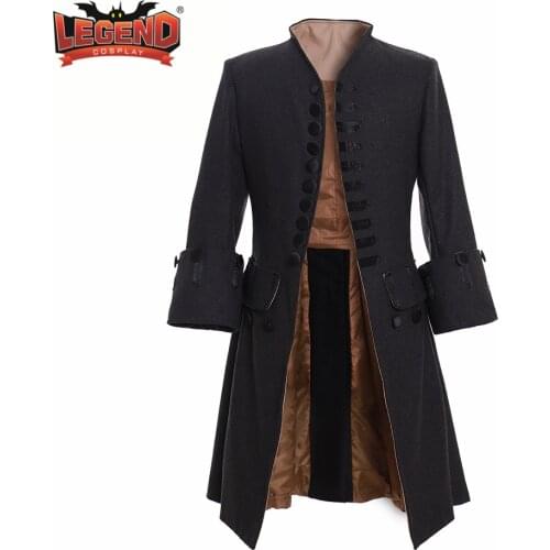 Tuxedo tailcoat Victorian Mens Regency outfit tailcoat Medieval 18th Century colonial military Officer uniform Pirate JACKET