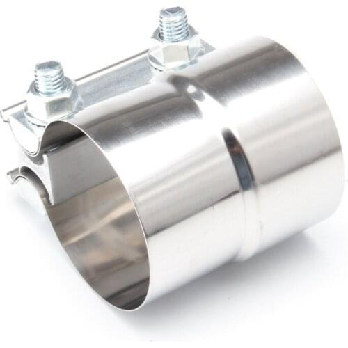1Pc 2 / 2.5 / 3 inch Car Exhaust Tube Pipe Connector Joiner Sleeve Clamp stainless steel Connector Exhaust Tube Pipe Connector
