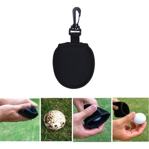 Golf Wiping Bag Portable Durable Golf Ball Scrubbing Tool Ball Wiping Cloth Holder Storage Pouch Set Portable Golf Pocket