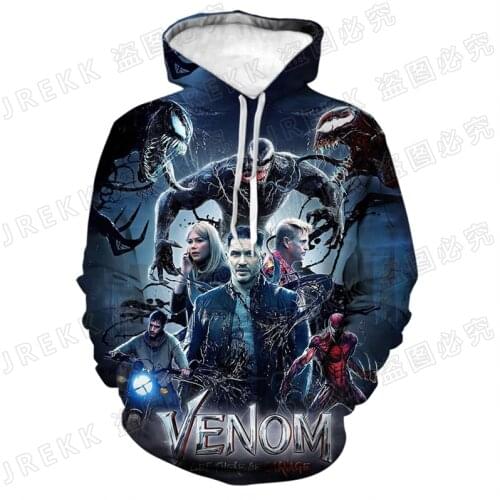 Venom Hoodies Men Women Children 3D Print Pullover Sweatshirts Boy Girl Kids Cool Streetwear Jacket Coat Unisex Clothes
