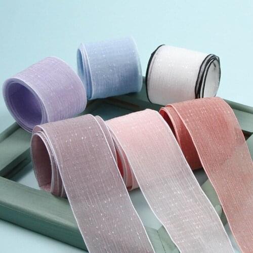 38MM Junk Point Snow Yarn Chiffon Organza Packaging Net Cord Sewing Ribbon DIY Hair Bowv Gift Flower Box Dressing Decoration