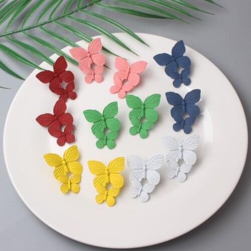 Double Butterfly Earrings for Women Bohemian Drop Earrings pendientes mujer 2021 trend Hanging earrings Fashion bijoux femme